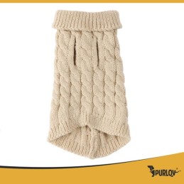 Koiran ja kissan neule S – lämmin beige talvineule