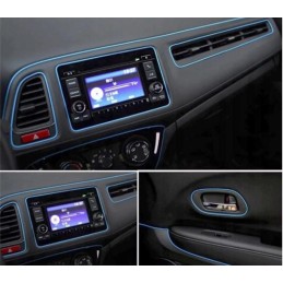 Sininen Auton Sisätilojen Koristelista 5 m | Helppo asennus rakoihin