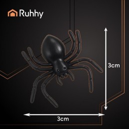 Koristehämähäkit 10 kpl (3x3 cm) | Realistinen Halloween-koriste