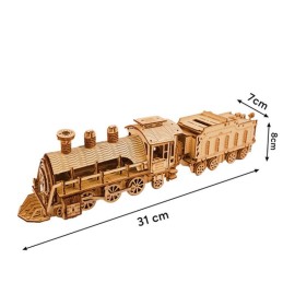 Puinen 3D-palapeli Höyryveturi & Vaunu | 282 osaa