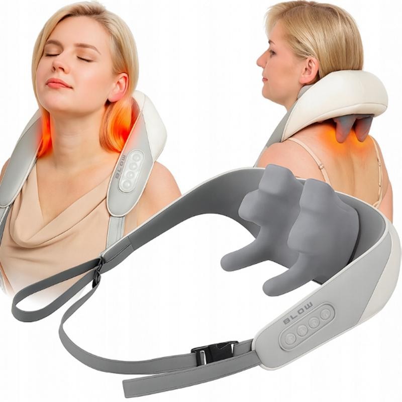 Langaton Shiatsu-hierontalaite | Lämpötoiminto | 2000mAh Akku