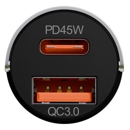 Autolaturi USB-A ja USB-C 45W