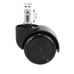 Toimistotuolin pyörät 5 kpl, musta