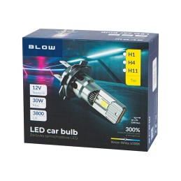 H4 LED-polttimosarja | 2x30W 3800LM | 6500K Xenon White | Canbus