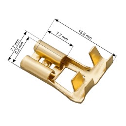 Eristämätön litteä naarasliitin 6.3, kulma, 100 kpl