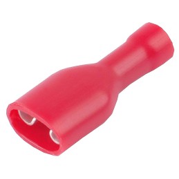 Eristetty lattaliitin 6.6mm punainen | 0.5-1.5 mm² | 100 kpl pakkaus