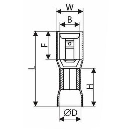 Eristetty lattaliitin 6.6mm sininen | 1.5-2.5 mm² | 100 kpl pakkaus