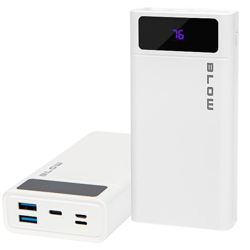 Valkoinen Powerbank 20000 mAh | 22.5W | QC 3.0 & PD | 3 lähtöä