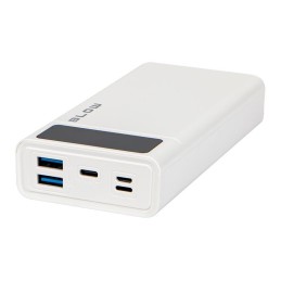 Valkoinen Powerbank 20000 mAh | 22.5W | QC 3.0 & PD | 3 lähtöä