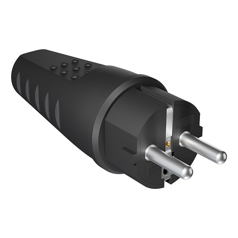 Sähköpistoke WT-54 | 16A 3680W | Musta