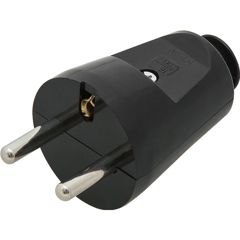 Sähköpistoke Plastrol WT-30 | 16A 250V | Musta