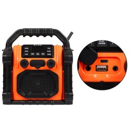 Työmaaradio 20W RMS | IP55 | Bluetooth 5.1 | 10000 mAh Powerbank