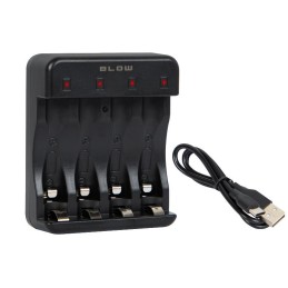 USB-akkulaturi RC4B AA ja AAA | Ni-MH ja Ni-Cd | LED-merkkivalo