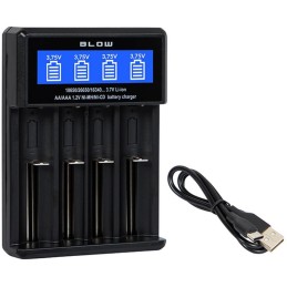 BLOW XN-110 akkulaturi 18650 AA AAA | LCD-näyttö | USB-C