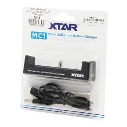 Akkulaturi XTAR MC1 | Li-ion 3,6/3,7V | USB-C liitäntä