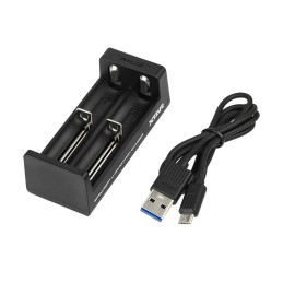 XTAR MC2 Li-ion akkulaturi | 18650, 21700, 26650 | USB-käyttöinen
