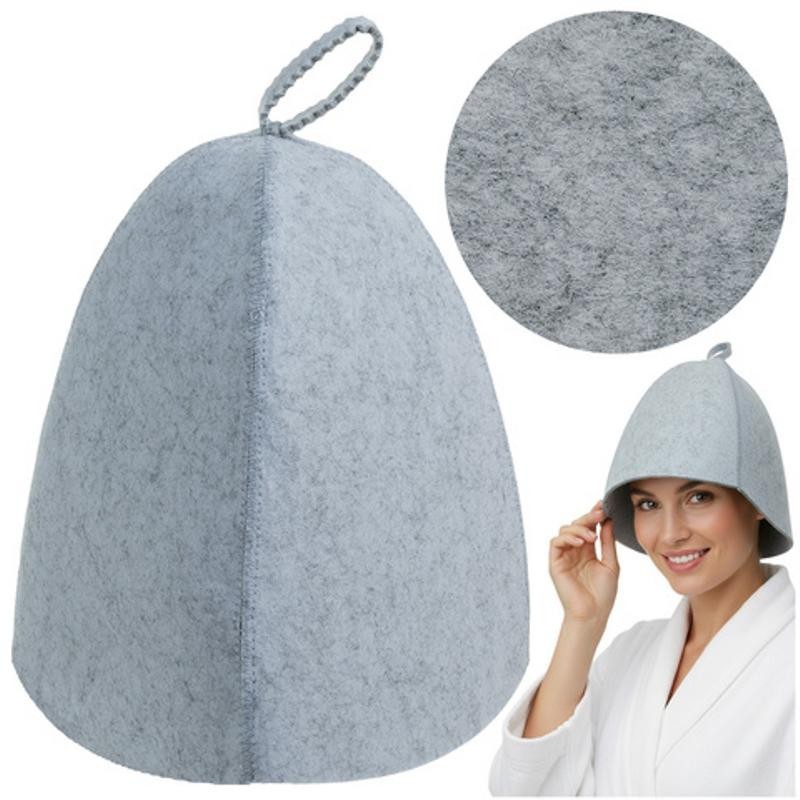 Saunahattu | 100 % Huopaa, Harmaa Unisex-malli