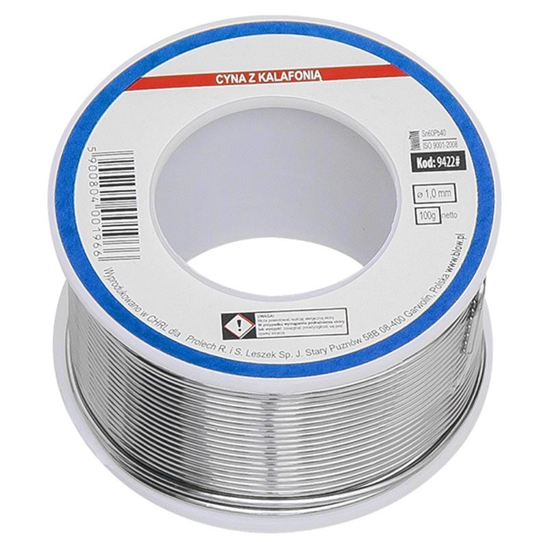 Juotostina 1.0mm 100g | 100 kpl tukkupakkaus | Sn60Pb40 lyijyllinen tina