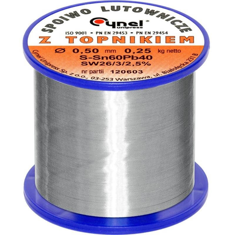 Juotostina Cynel 0,50mm 250g | LC60-SW26 | S-Sn60Pb40