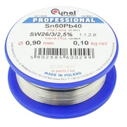 Juotostina CYNEL 0.90mm 100g | S-Sn60Pb40 | Yleisjuotos