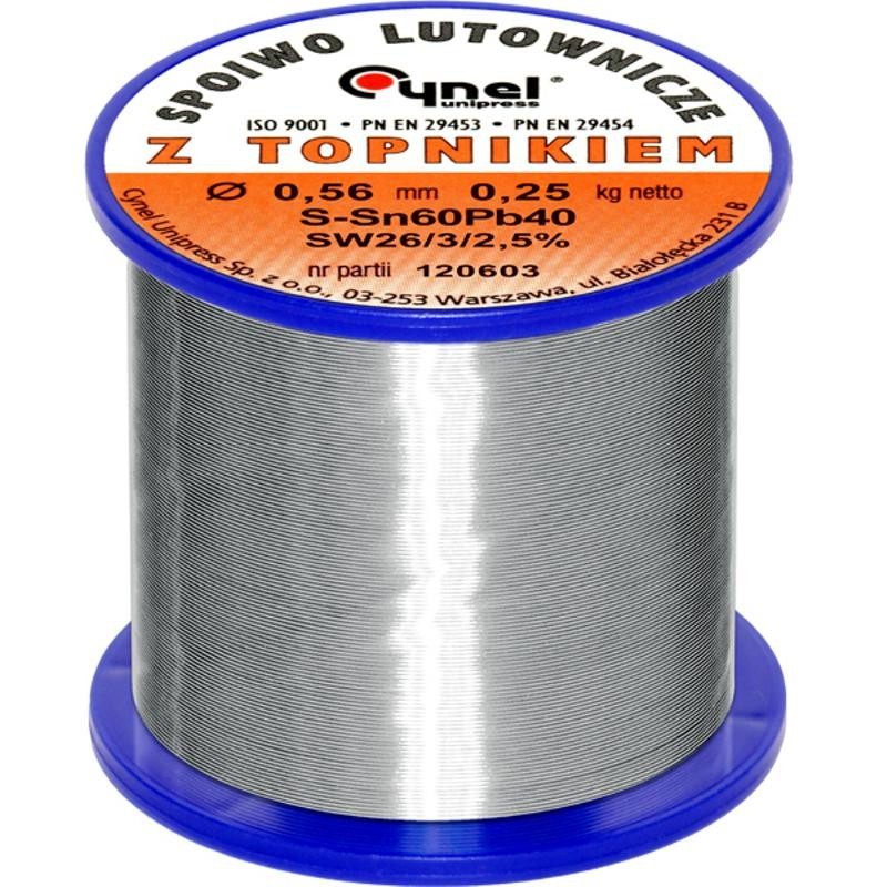 Juotostina Cynel 0,56mm 250g | LC60-SW26 | S-Sn60Pb40