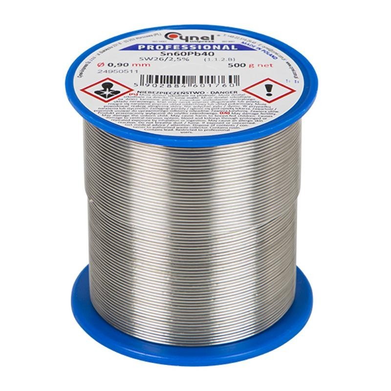 Juotostina CYNEL 0,90mm 500g | S-Sn60Pb40 | Elektroniikkatina