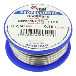 Juotostina CYNEL 2.50mm 100g | S-Sn60Pb40 | Järeä asennustina