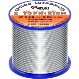 Juotostina Cynel 2,50mm 250g | LC60-SW26 | S-Sn60Pb40