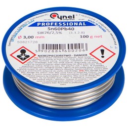Juotostina CYNEL 3.00mm 100g | S-Sn60Pb40 | Järeä asennustina