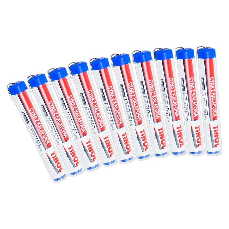 Juotostina 1,0mm 15g putkilo | 10 kpl säästöpakkaus Sn60Pb40