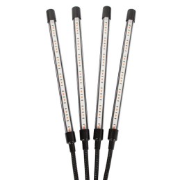 LED-kasvivalo neljällä päällä | Täysi spektri ja ajastin | USB-virta