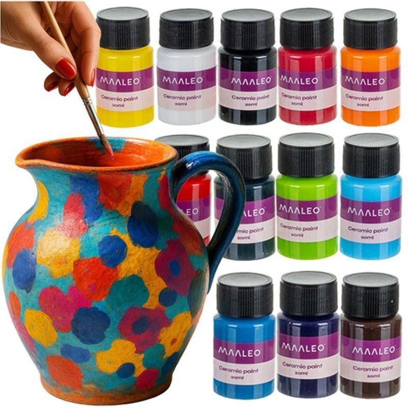 Lasi- ja keraamivärit 12x20ml | Uuninkestävät & kirkkaat