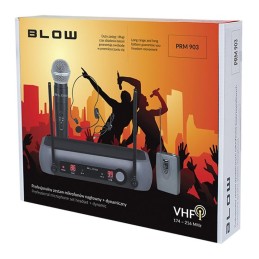 Langaton Mikrofonisarja BLOW | Käsimikrofoni & Headset | VHF 50 m | 2 Kanavaa
