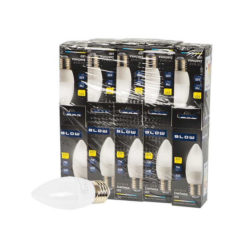LED-polttimo E27 7W 620lm | 10 kpl kynttilämalli | Neutraali