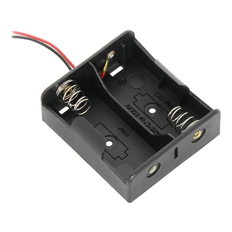 Paristokotelo 2xC (R14) johdoilla | 10 kpl pakkaus | Elektroniikka