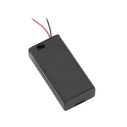 Paristokotelo 2 x AA (R6) kytkimellä | Kannellinen | Musta