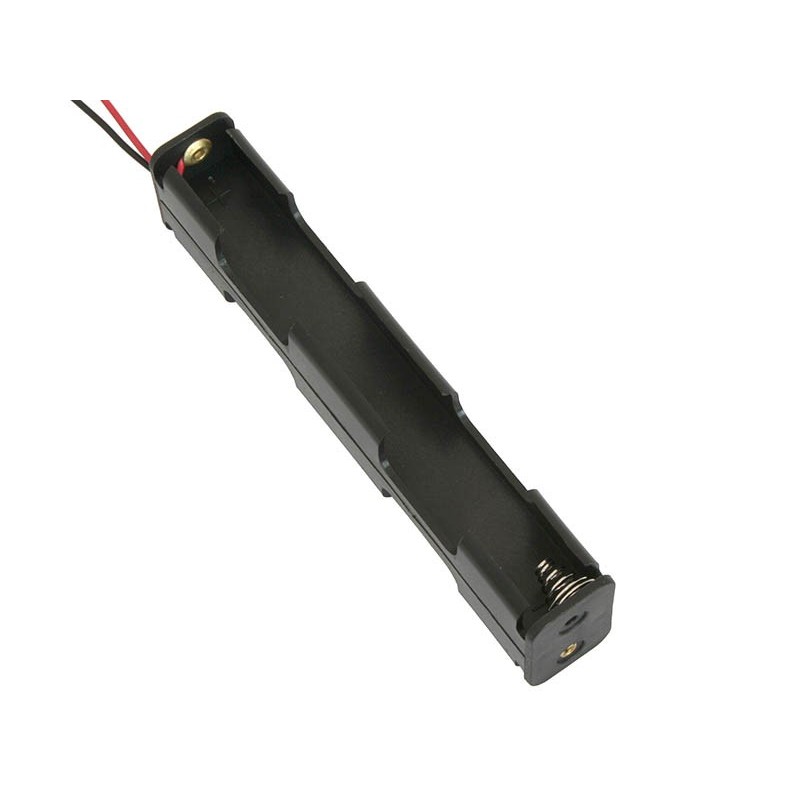Paristokotelo 4 x R6 (AA) rivissä johdoilla | Mitat 109x24x16 mm