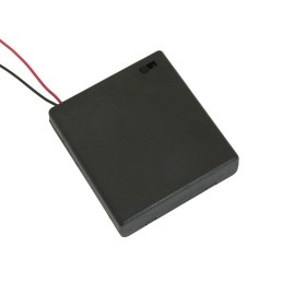 Paristokotelo 4xAA (R6) kannella ja kytkimellä | 140mm johdot