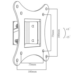 TV-seinäteline 10"-32" TYP X SLIM | Kallistus ja 15 kg kesto