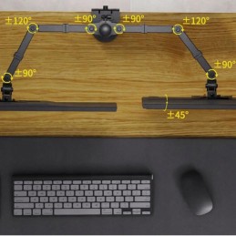 Kahden näytön pöytäteline 10-32" | VESA 75/100 | 8kg/varsi