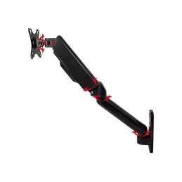 Kaasujousellinen seinäteline monitorille 10–32" | PIVOT & VESA 100x100