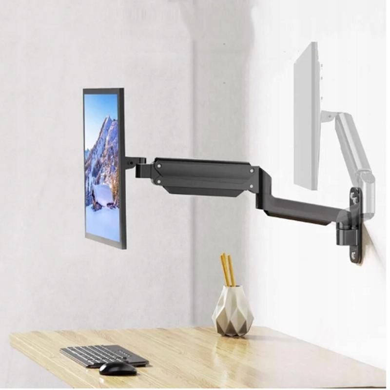 Kaasujousellinen seinäteline monitorille 10–32" | PIVOT & VESA 100x100