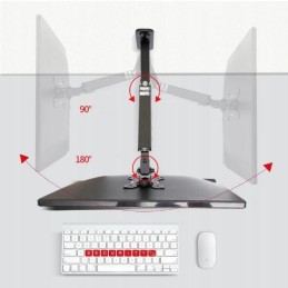 Kaasujousellinen seinäteline monitorille 10–32" | PIVOT & VESA 100x100