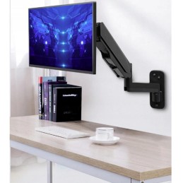 Kaasujousellinen seinäteline monitorille 10–32" | PIVOT & VESA 100x100