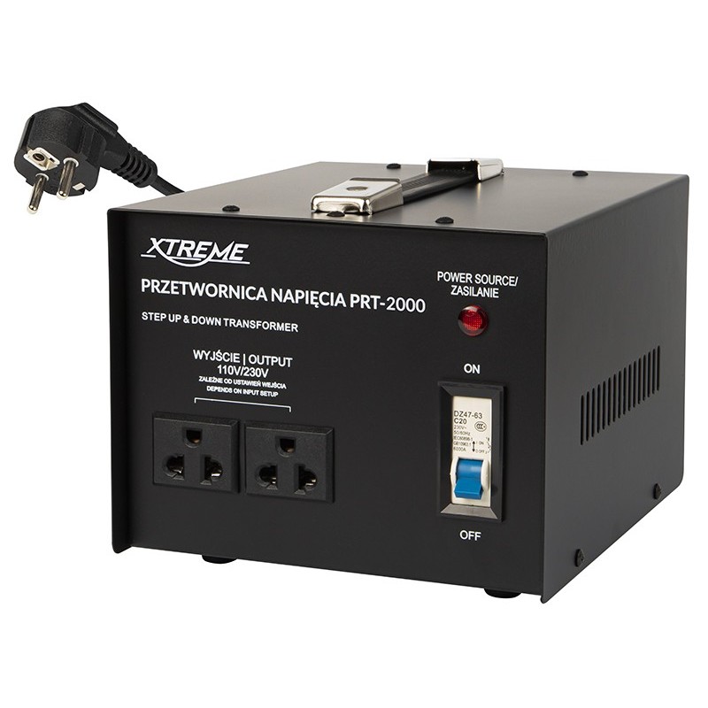 PRT-2000W Jännitemuunnin | 110V - 230V | Kaksisuuntainen | 2000W