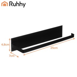 Musta Talouspaperiteline 25 cm | Asennus ilman poraamista