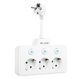 Haaroitin PS-310 3-paikkaa | Lyhyt 0,1 m johto | Valkoinen kytkimellä