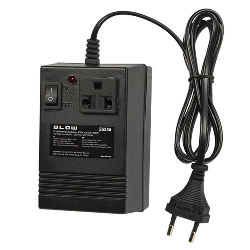 Jännitemuunnin 230V - 110V | 100W | USA-laitteille