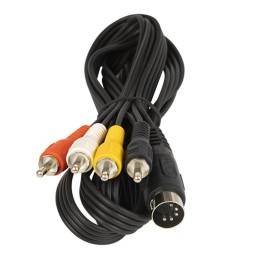 Audiokaapeli DIN 5-pin - 4 x RCA | 1,5 m | Vintage-liitäntä