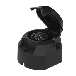 Perävaunun pistorasia 13-napainen | 12V | Musta muovi